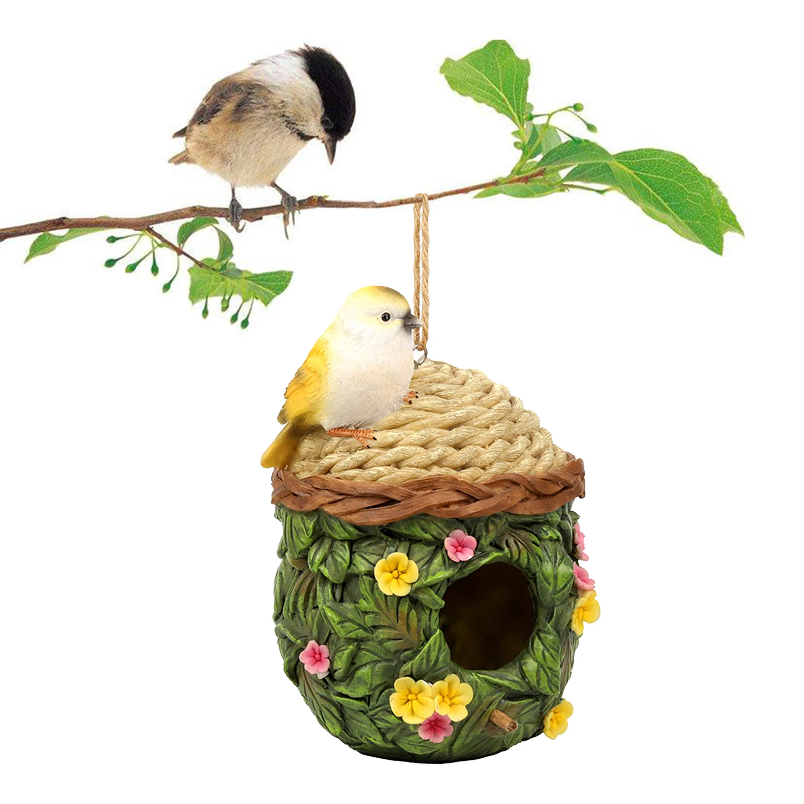 

Rural Bird House Nursery Decorative Birds Nest Balcony Roof Birdhouse Cage