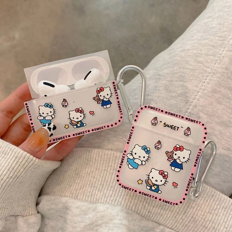 

Sanrio Hello Kitty 3D Doll cinnamoroll pendant Earphones Case for Apple AirPods Air Pods 1 Pro 2 3 Cover Headphone Box