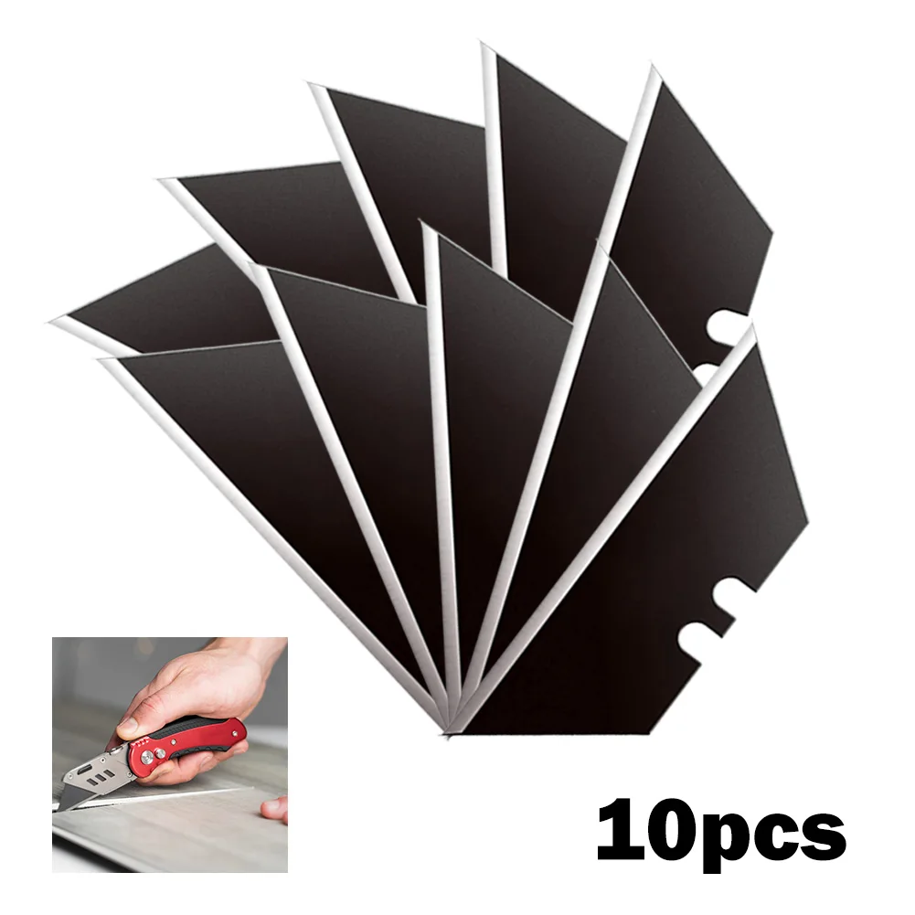 

10Pcs Special Knife Blades Trapezoid Blades Steel Utility Knife Pocketknives Replacement DIY Art Carpet Craft Cutter Hand Tool