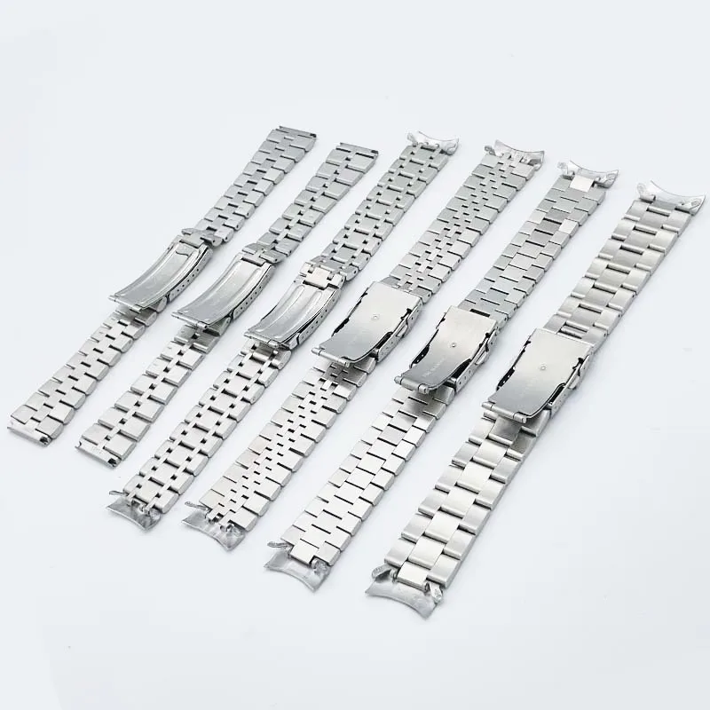 316L Solid Stainless Steel 19mm 20mm 22mm Universal Curved End Presidential Watch Band Strap Fit for SKX175 173 007 Watch