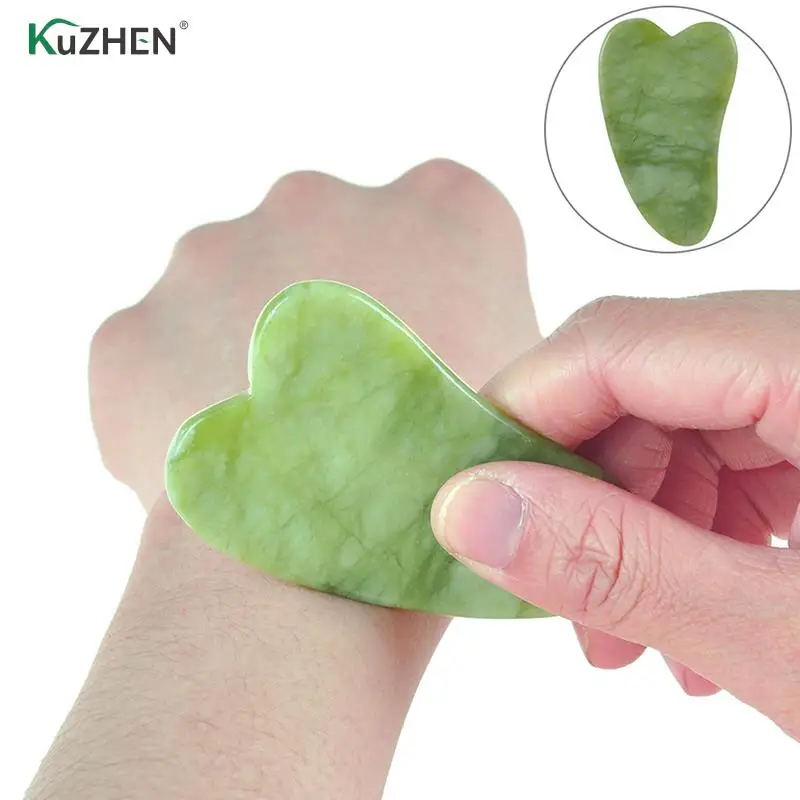 

Natural Jade Stone Guasha Board Massage Tool SPA Therapy Gua Sha Massager Antistress Body Care Scraping Board 4Styles