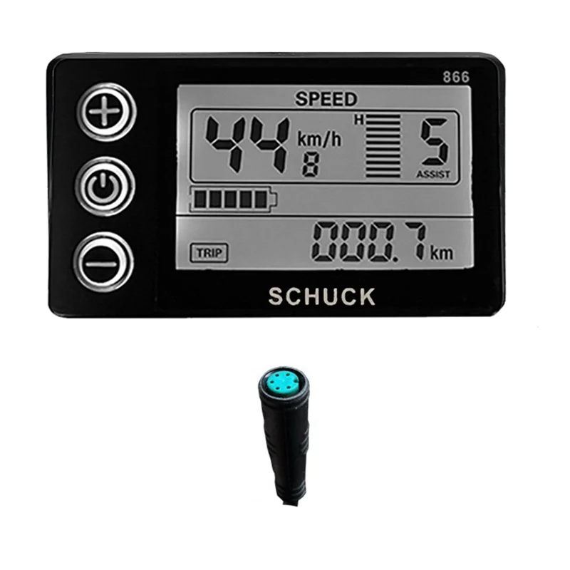 

Ebike S866 LCD Display Meter Electric Bicycle 24V 36V 48V Control Panel with Waterproof Plug for BBS01 BBS02 BBSHD