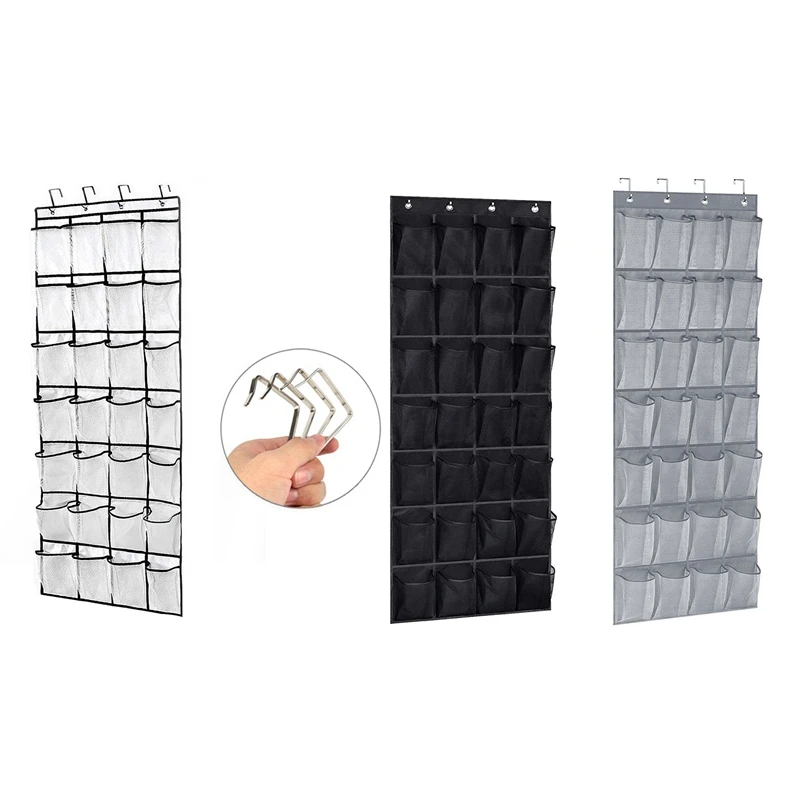 

28 Large Pockets Hanging Shoe Organizer Over The Door Shoe Rack For Closet Door Storage Mesh Shoe Holder Hanger