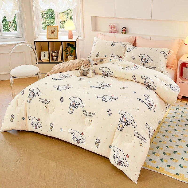 Cute Cartoon Clow M Beanie Quilt Soybean Velvet Duvet Insert Winter Thickened Cotton Children Single Double Spring and ...