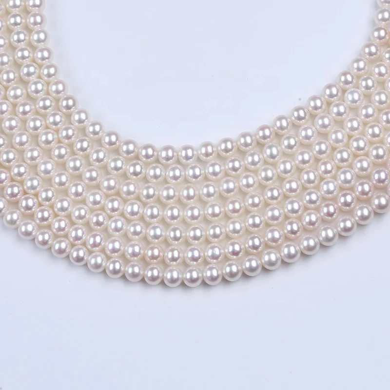 

AAA Grade 6-7mm Near Round Loose Pearl Wholesale Natural Freshwater Pearl Strand