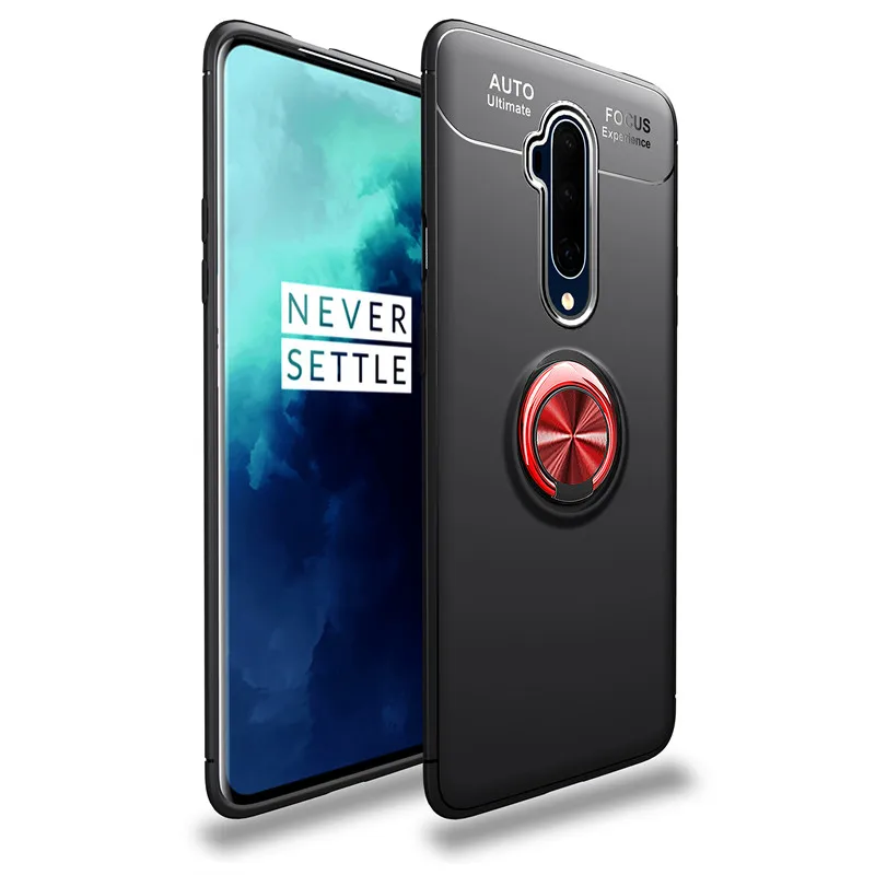 

Oneplus 7T Pro HD1910 Case Car Holder Stand Magnetic Bracket Finger Ring Silicone Cover Phone Case for OnePlus 7T Pro 5G HD1925