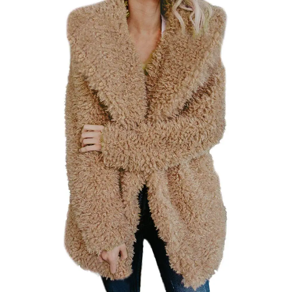 Jackets Teddy Coat Women Winter Jackets Kawaii Fur Jacket Hooded Overcoat Warm Hairy Female Coats Long Sleeve Chaqueta Mujer 2XL