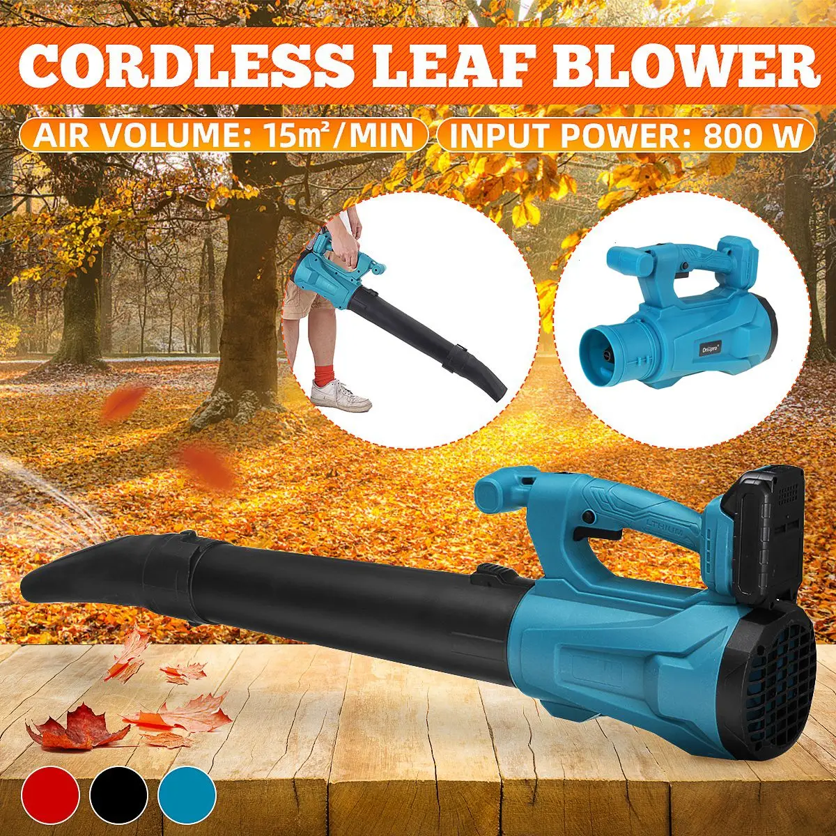 

6 Speeds Cordless Electric Air Blower Leaf Snow Blower Dust Collector Sweeper Garden Power Tool For Makita 18V Battery