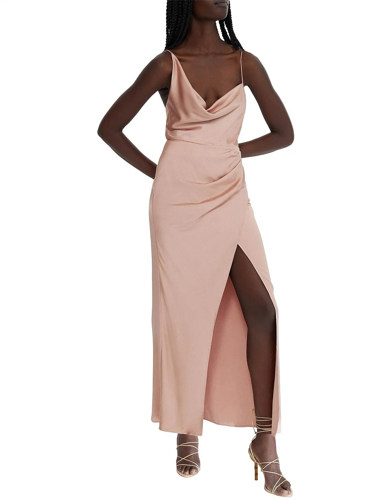 

Women Sexy Straplesss V Neck Backless Pure Color Long Party Dresses