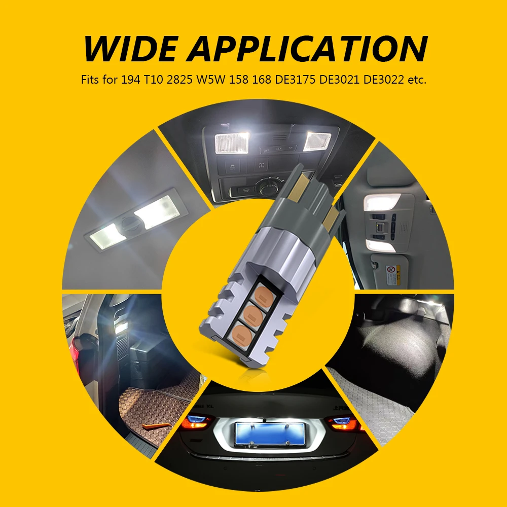 Oprah 2 шт. T10 W5W Canbus безошисветильник 3030SMD 194 168 для салона автомобиля лампы боковой