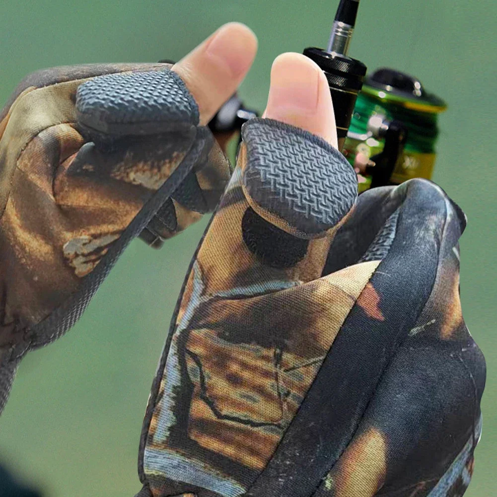 1 пара уличных двусторонних перчаток для рыбалки с тремя пальцами мужские и