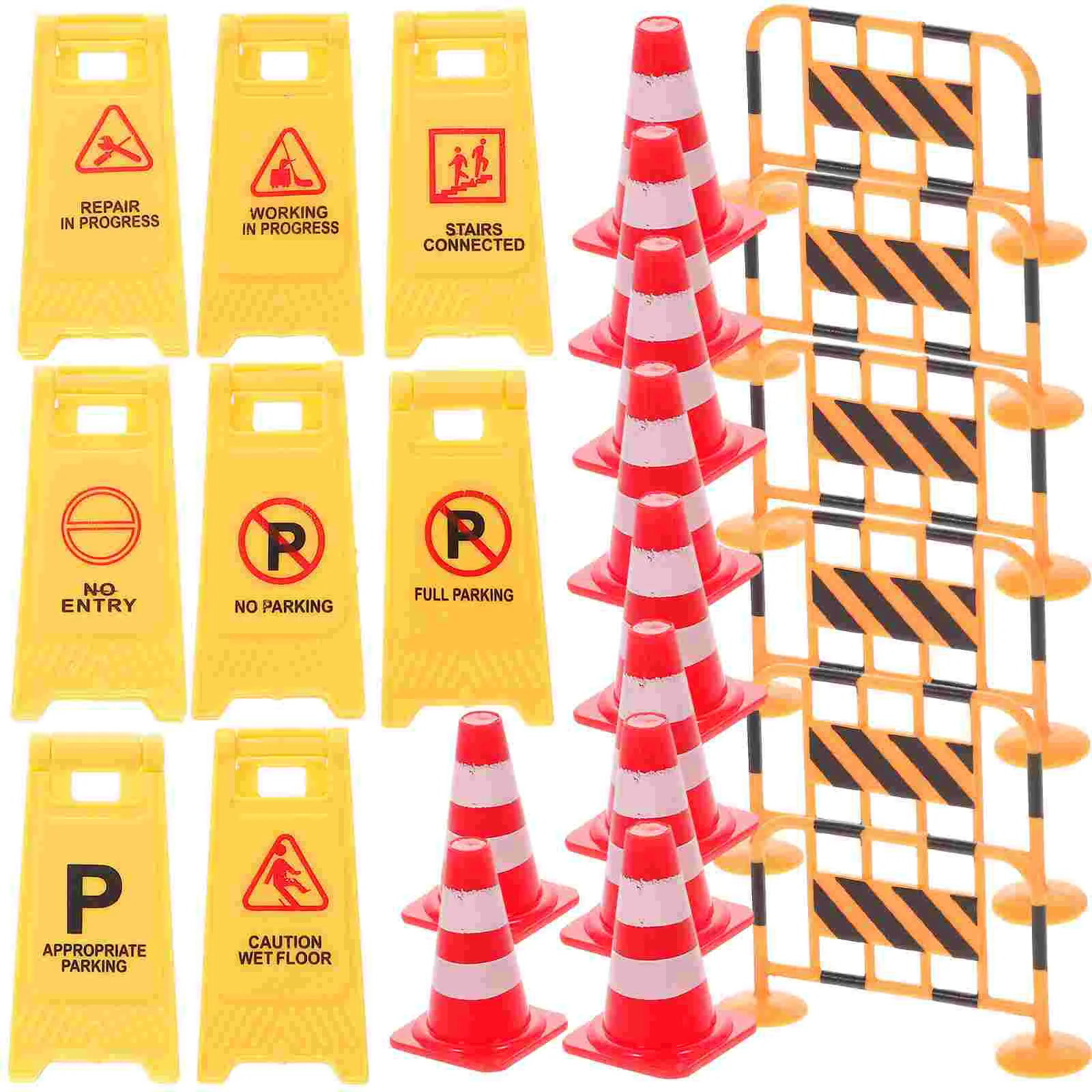

Traffic Signs Sign Toy Mini Cones Road Play Kids Street Construction Toys Roadblock Cone Playset Pretend Safetyroadblocks