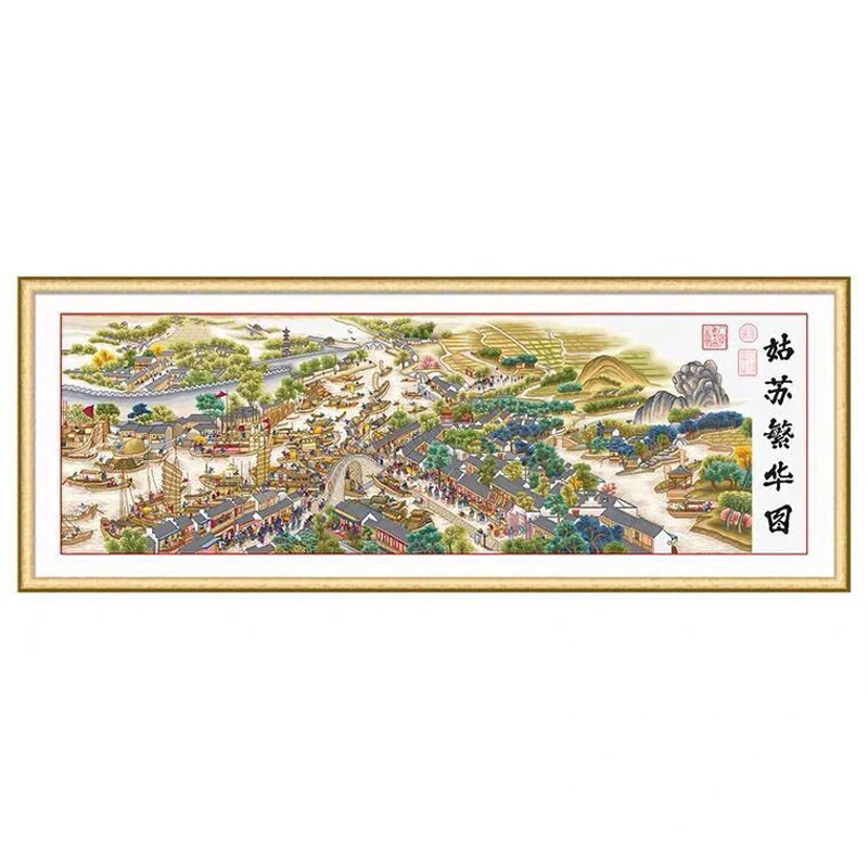 Вышивка крестиком 11CT с изображением пейзажа хлопковая нить печать полная