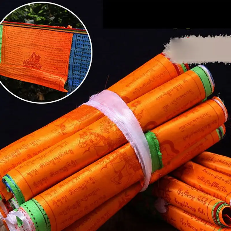 

Религиозные молитвенные флаги 2,8 м, 5,6 м, 9 м, Тибетские буддийские товары, молитвенный флаг с цветным принтом, тибетский баннер, садовые флаги