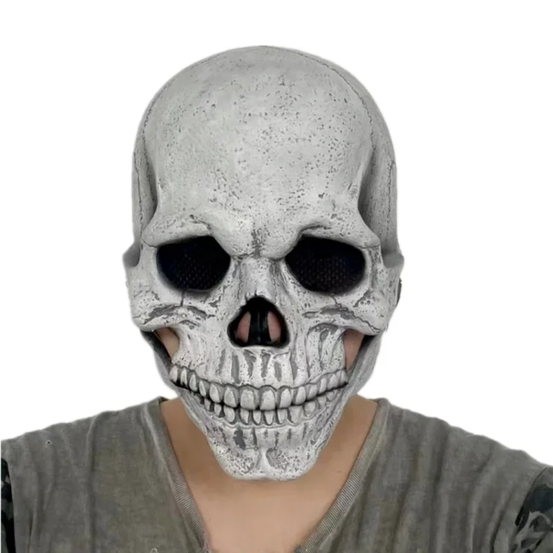 Маска с подвижным ротом и черепом чехол череп ртом полная маска скелета для лица