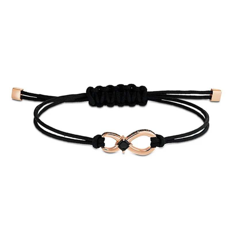 

Новинка 1:1, мужской и женский плетеный браслет с надписью «Вечная любовь», браслет для пары, браслет с кристаллами из Австралии, свадебные ук...