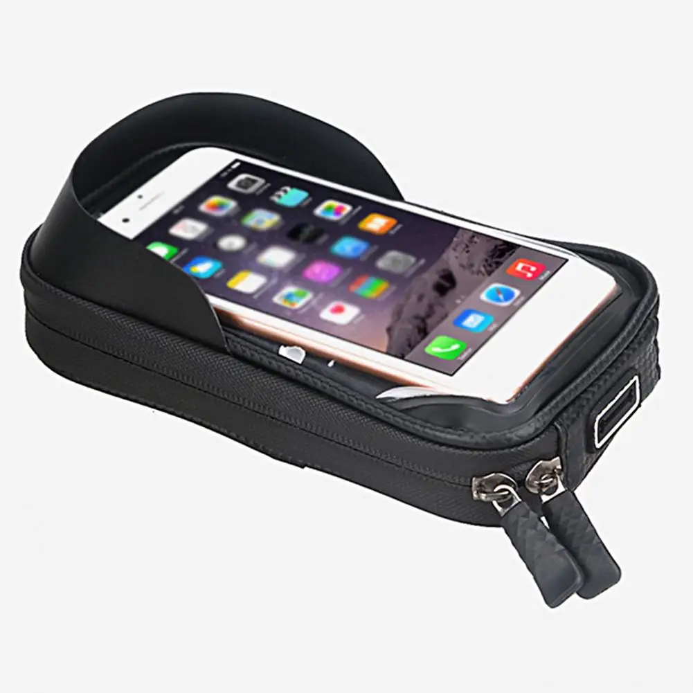 

Front Beam Bag Convenient Stable Water Resistant Earphone Hole Front Beam Bag for Riding Bicycle Bag Bike Bag