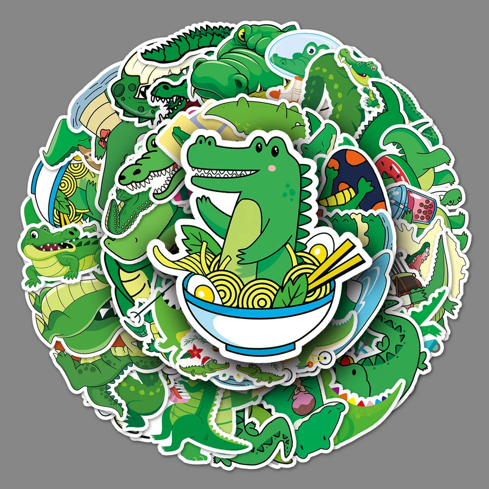 

Cartoon Anime Kawaii Crocodile Stickers Car Laptop Luggage Phone Stationery Decal Waterproof Sticker for Kids Toys Gifts