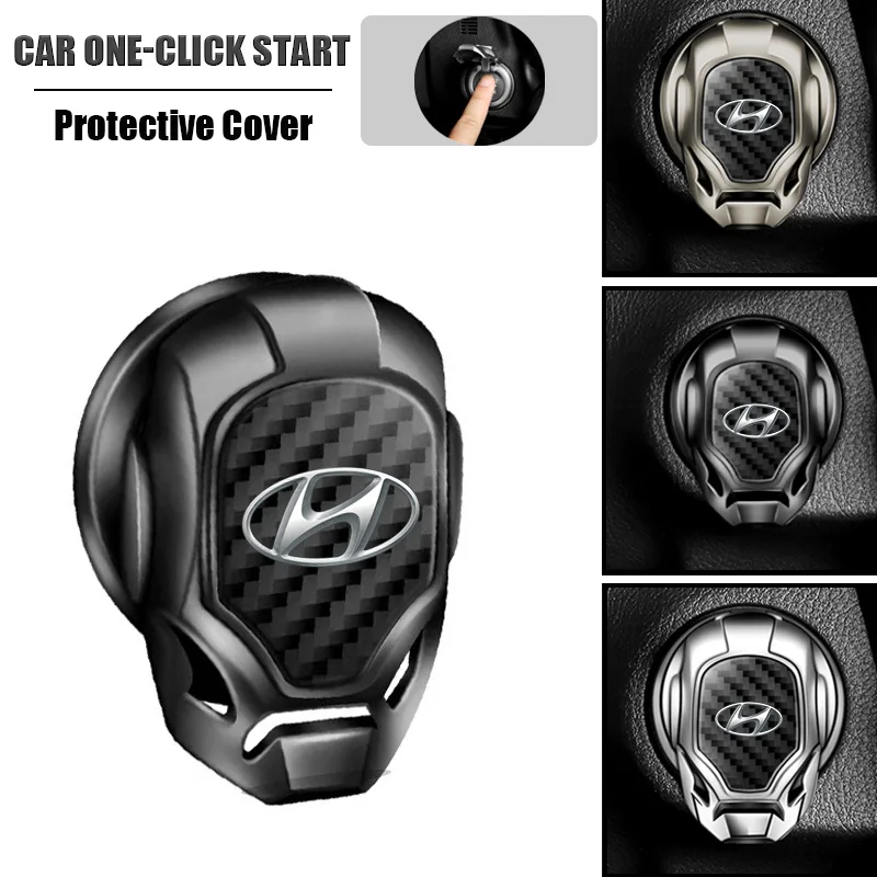 

Car ONE-CLICK Start Buttons Protective Cover Stickers for Hyundai I30 I20 IX20 IX35 Creta Kona Getz Veloster Tucson Accessories