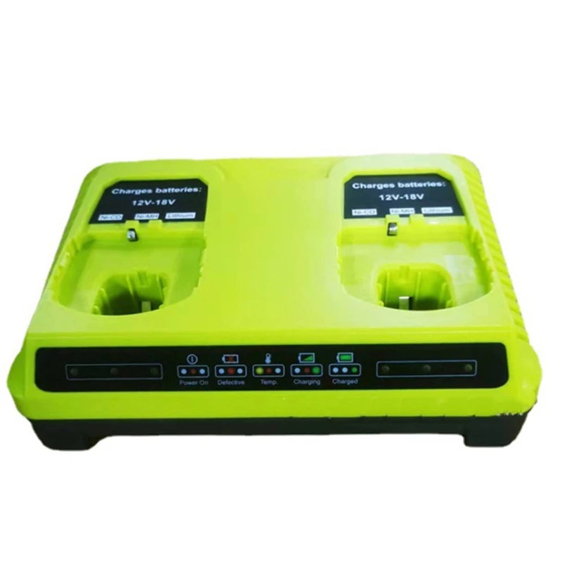 

For Ryobi Battery Li-Ion Ni-CD Ni-MH Ryobi One+ Battery Double Charger P117 130W 3A 12V 14.4V 18V Newest(EU Plug)