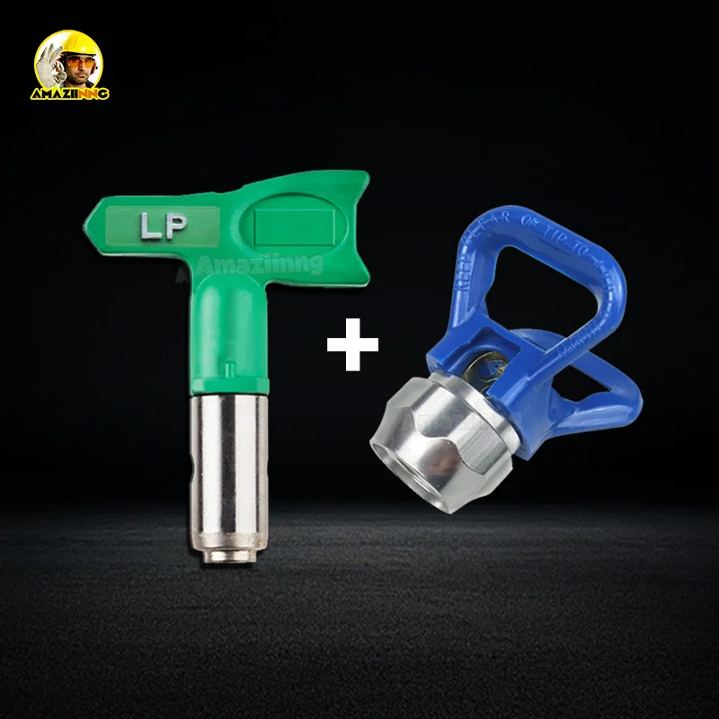 LP Set Airless Tips Nozzle 1-6 Series Low Pressure With 7/8 Nozzle Guard For Titan/Wagner Airless Paint Spray Sprayer Gun tools