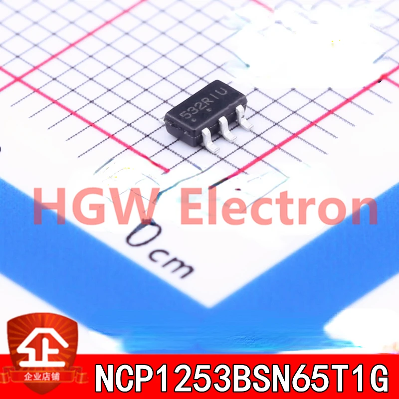 

10pcs New and original NCP1253BSN65T1G SOT23-6 Screen printing:532 Switching power supply chip NCP1253BSN65T1G SOT-23-6 532