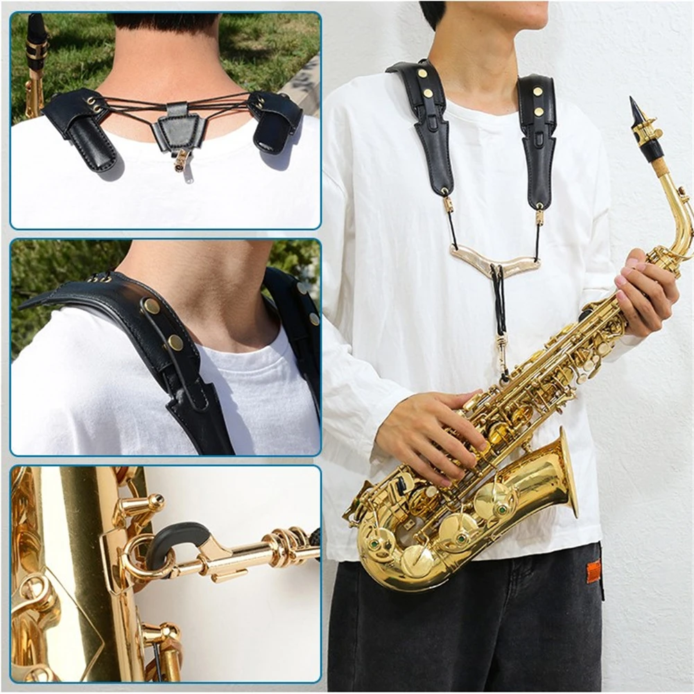 

Brand New Musical Instruments Saxophone Strap Security Metal Hook Adjustable Length Avoid Neck Problems For Sax Players Lovers