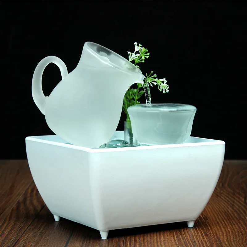 Фонтан с струящейся водой современный маленький домашний креативный офисный