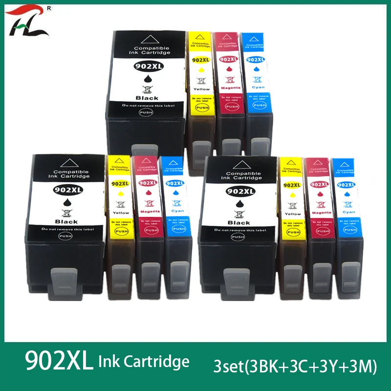 Buy Compatível HP 902 Cartucho de Tinta para OfficeJe 906XL 902XL HTL 6968 6978 6979 6970 6971 6975 6951 6954 Printer