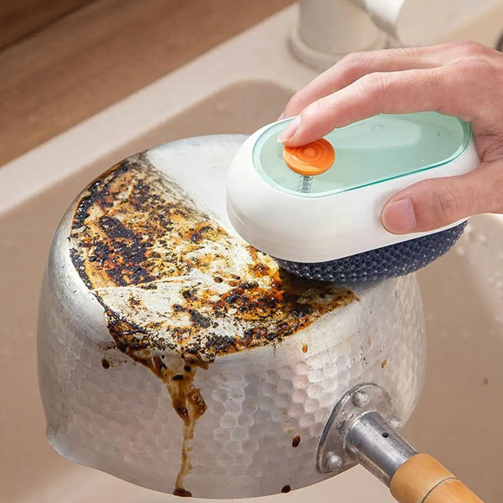 

Multi-functional Kitchen Brush Pot Artifact Household Brush Liquid Wash Brush Cleaning Brush Hydraulic Pot Dishwashing Add T3W0