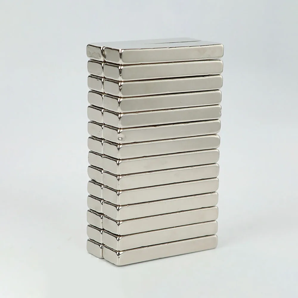 Квадратный Магнитный блок 40x10x5 мм прямоугольные магниты NdFeB никелированные