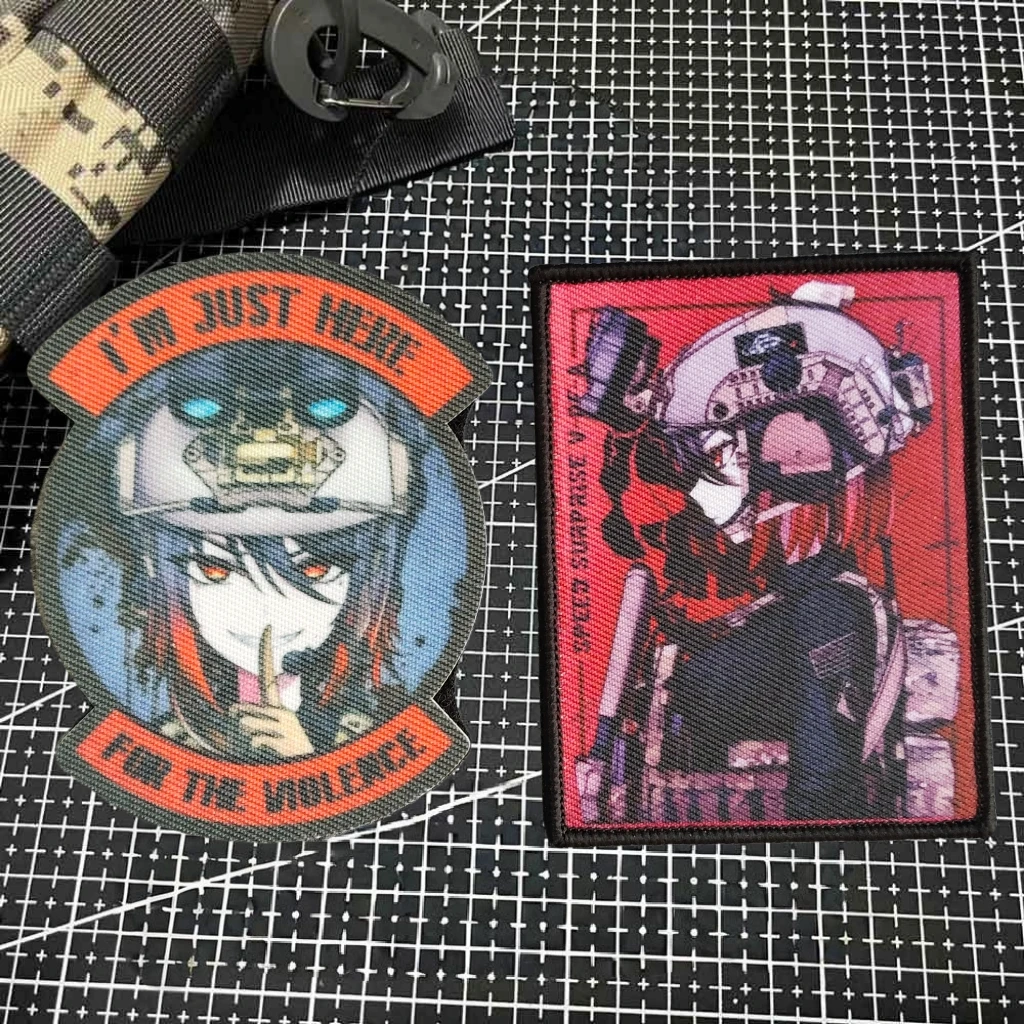 Тактические заплатки аниме-анимации супер электромагнитного пистолета