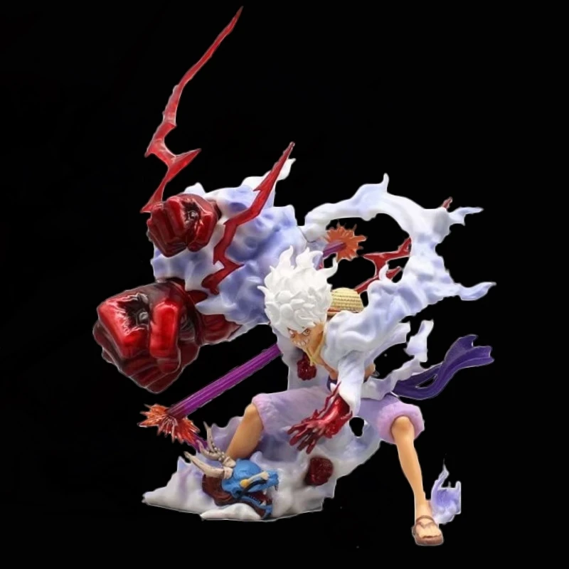

Big New One Piece Luffy Gear 5 Anime Figure Original Doll Toys Sun God Nikka Statue Bandai Huge Pvc Gift Japan 22cm Action Model