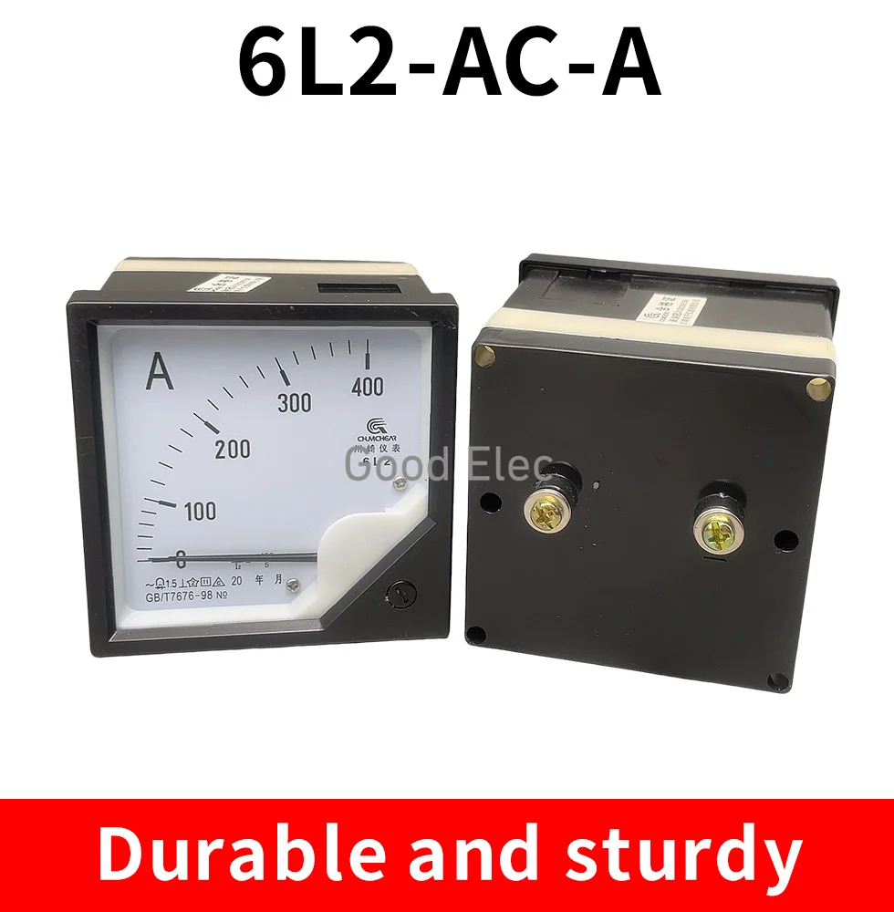 Painel Medidor Analógico Direto Amperímetro de Corrente AMP Ponteiro 6L2-A 5A 10A 15A 20A 30A 80x80mm 1 шт.