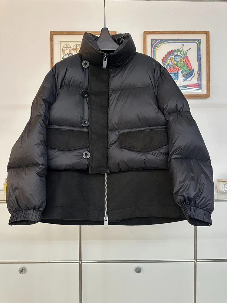 Женская роскошная теплая куртка зимняя модная женская лоскутная высокого