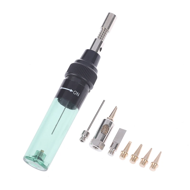 4In1 Portable Soldering Iron Kit 1300 Celsius Welding Pen Butane Burner Blow Torch Gas Soldering Iron Cordless Butane Tip Tool