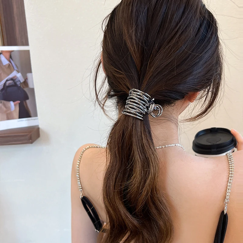 Заколка Для конского хвоста для женщин модный металлический зажим волос