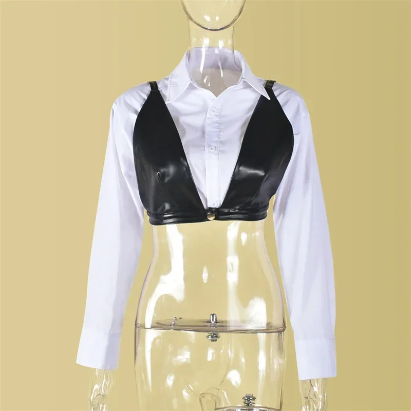 Уличная одежда однобортные рубашки с длинными рукавами блузки женская Y2K модные