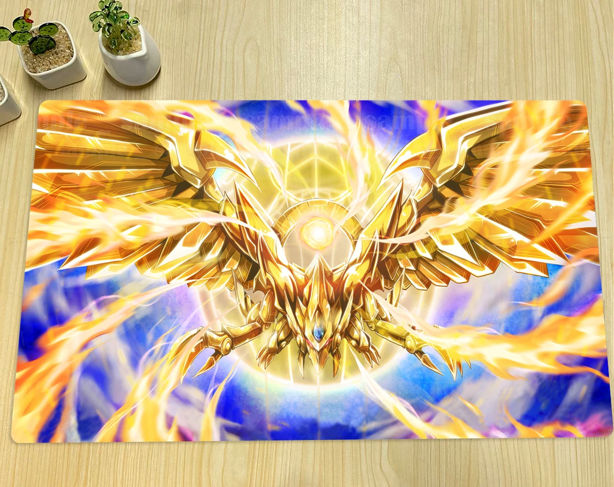 

YuGiOh Playmat The Winged Dragon of Ra TCG CCG Board Game Trading Card Game Mat Mouse Pad Rubber Desk Mat Zones Free Bag 60x35cm