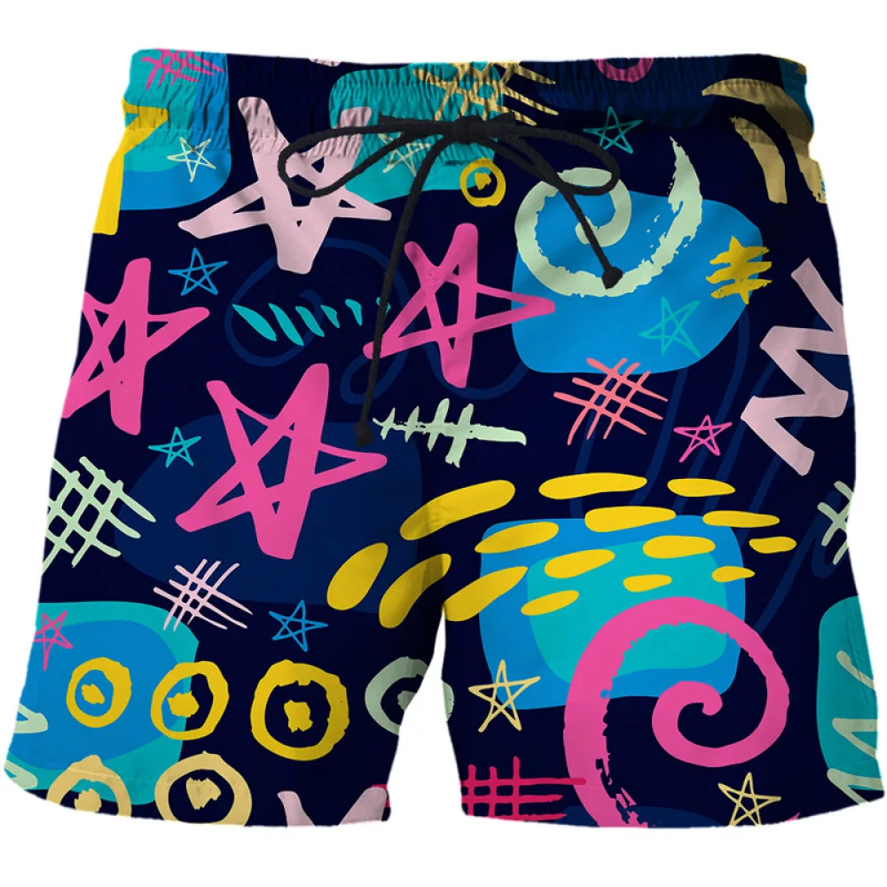 

Men's Summer Shorts Hawaii Beach Travel Vacation Beach Shorts Swimming Trunks 3D Printed Boys Straight Leg Loose Casual Pants