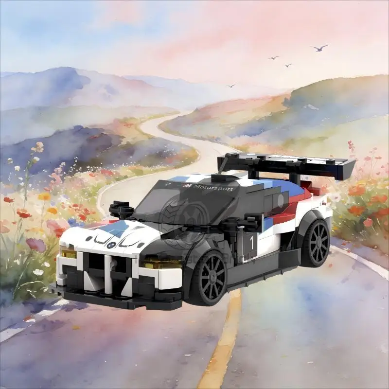 Фото Конструктор MOC-181213 «Городской спортивный автомобиль», 412 деталей, совместимый с другими брендами, креативный подарок, игрушка для самостоятельной сборки №1