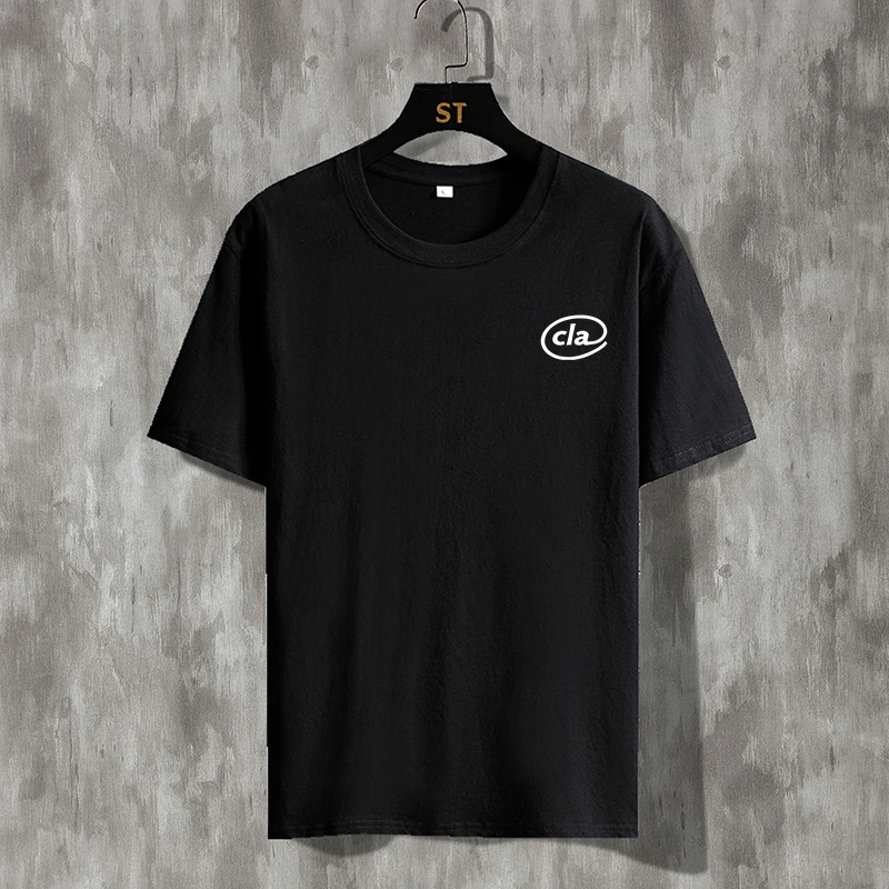 Мужская белая футболка с круглым вырезом 100% хлопок короткими рукавами лето 2024