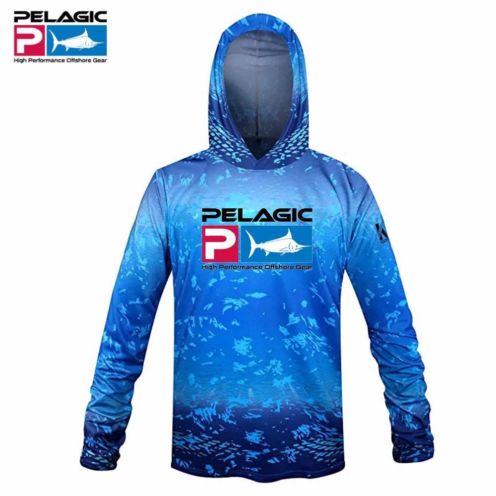 Pelagic Fishing Clothing Summer Tops Wear Shirt Print Jersey Camisa De Pesca Hat Fishing Jacket Long Sleeve Uv Protection Hoody 2