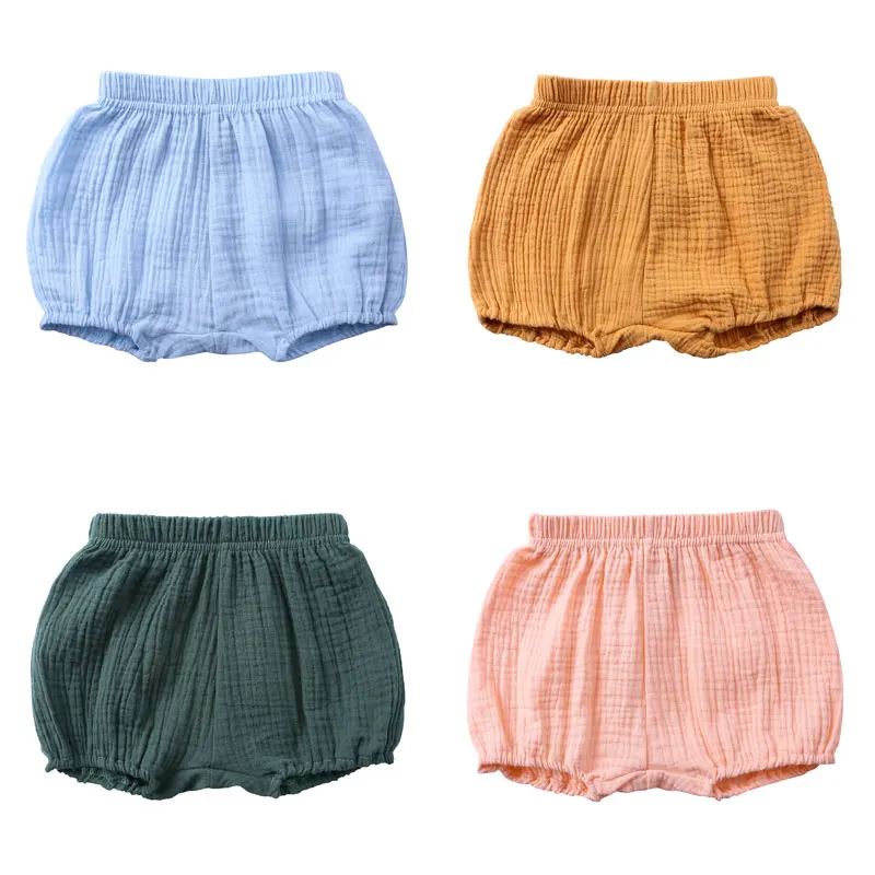 

Fashion Shorts For Boy Solid Color Children's Clothing Girls Shorts Cotton Linen Bread Baby Short Pants Newborn Clothes 1-4Years