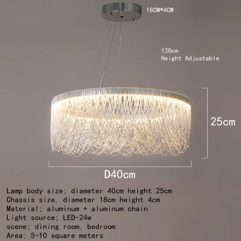 

2023 _ Подвесная лампа, современное круглое кольцо с кисточкой, интерьер гостиной комнаты, серебряная подвеска