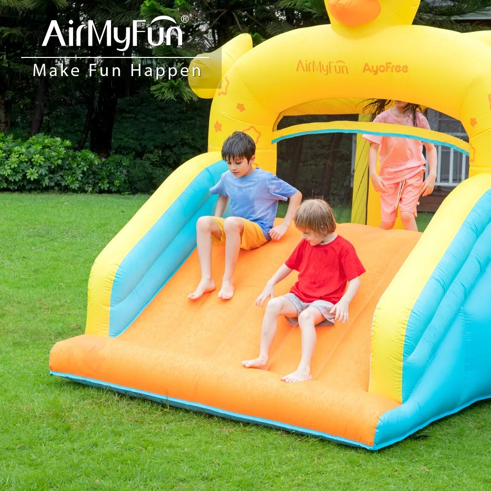 Airmyfun новый дизайн надувной замок прыгающий дом утка отказов большая комбинация слайдов детский надувной отказов замок (art.: 3920ceca47a49) - 3920ceca47a49