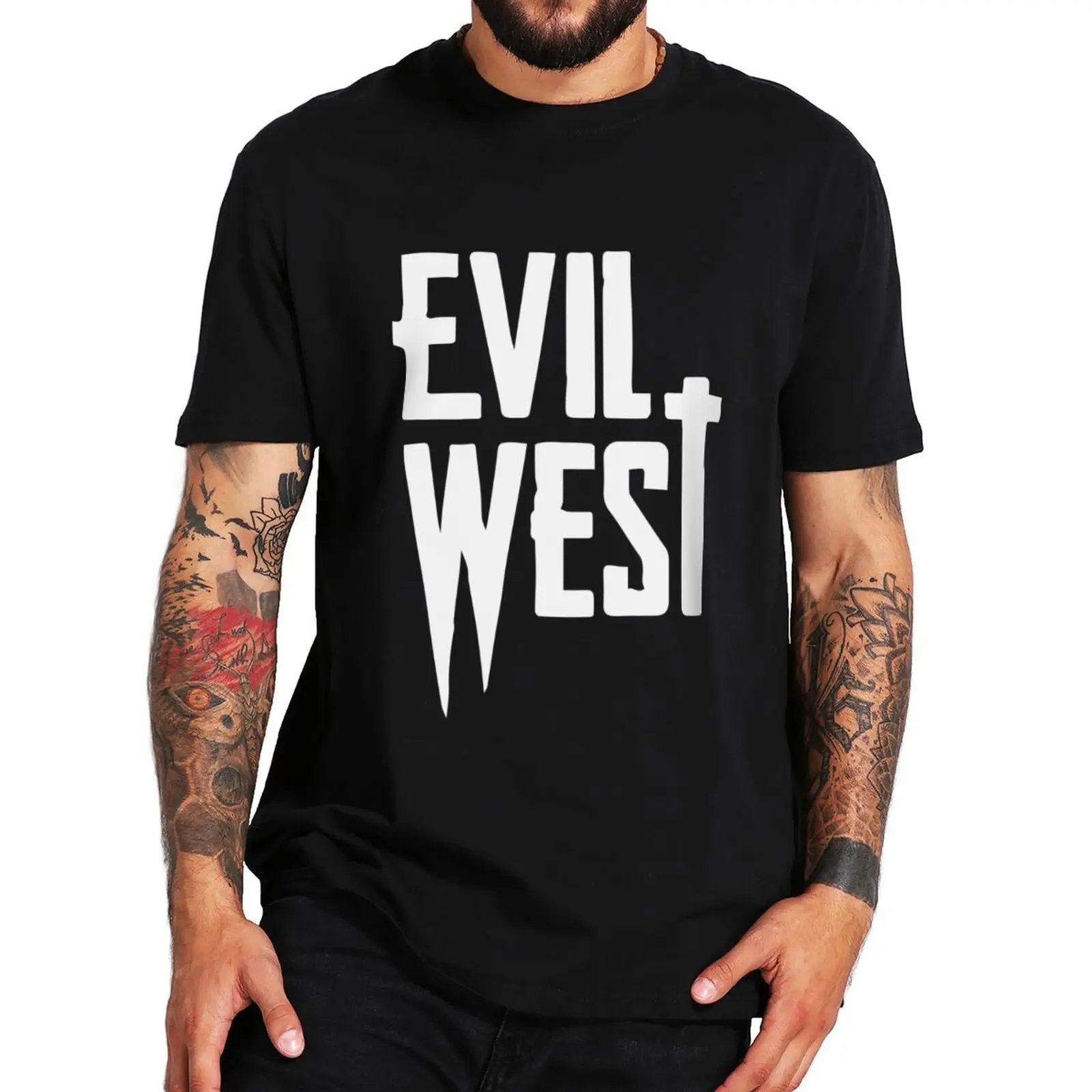 

Evil West T Shirt Action-adventure Video Game Lovers Short Sleeve 100% Cotton Unisex Casual Oversized Summer T-shirts EU Size