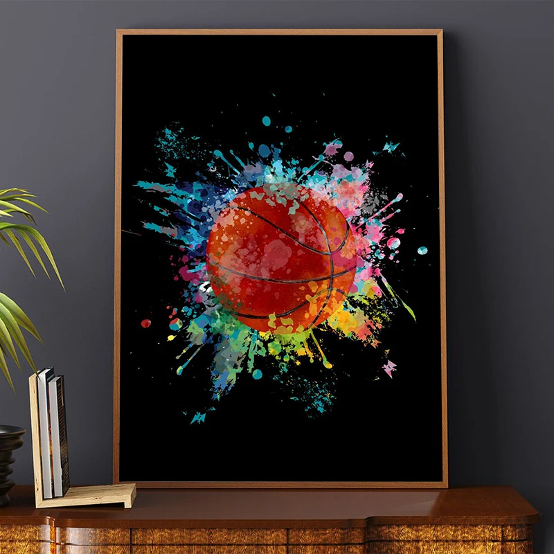 

Colorful Canvas Tennis Painting Wall Art Volleyball HD Printing Basketball Poster Home Decor Modern Living Room Modular Pictures