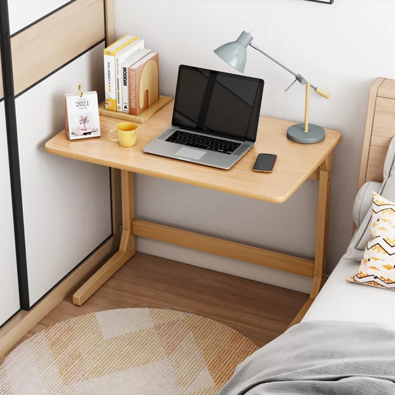 

Aoliviya Sh New Solid Wood Bedside Table Simple Home Bedroom Sofa Removable Small Desk Student Bed Laptop Desk