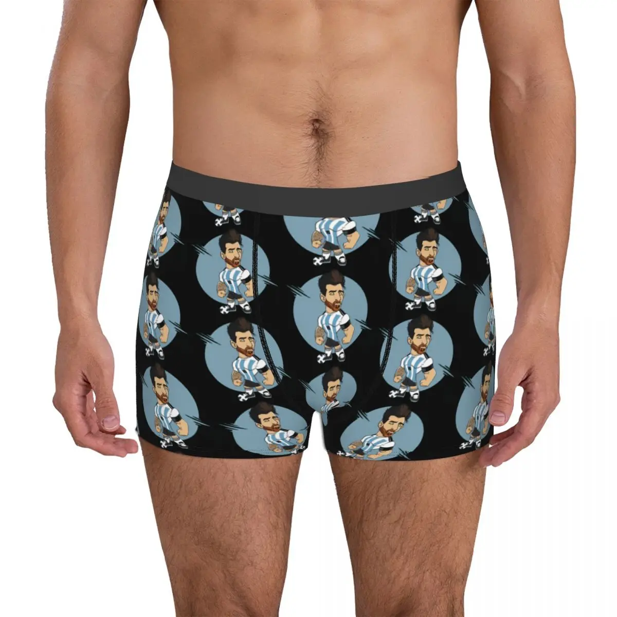 

Sexy Argentina Lioneler And Messi (20) Men's Boxer Briefs Summer Wearable Classic Panties Football Player Joke